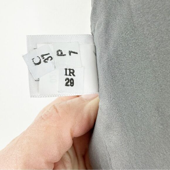 J. Jill Skirt Plaid Wool Blend Wrap Fringe Gray Green Blue Fall Womens 16 - Picture 11 of 13